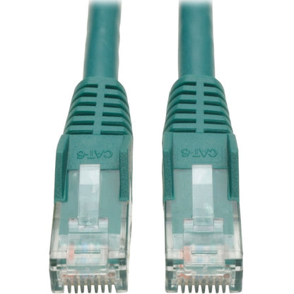 Tripp Lite Cat6 Gigabit Snagless Molded (UTP) Ethernet Cable (RJ45 M/M) PoE Green 6-in. (15.24 cm)