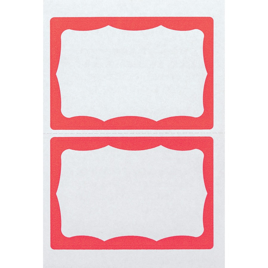 Advantus Color Border Adhesive Name Badges