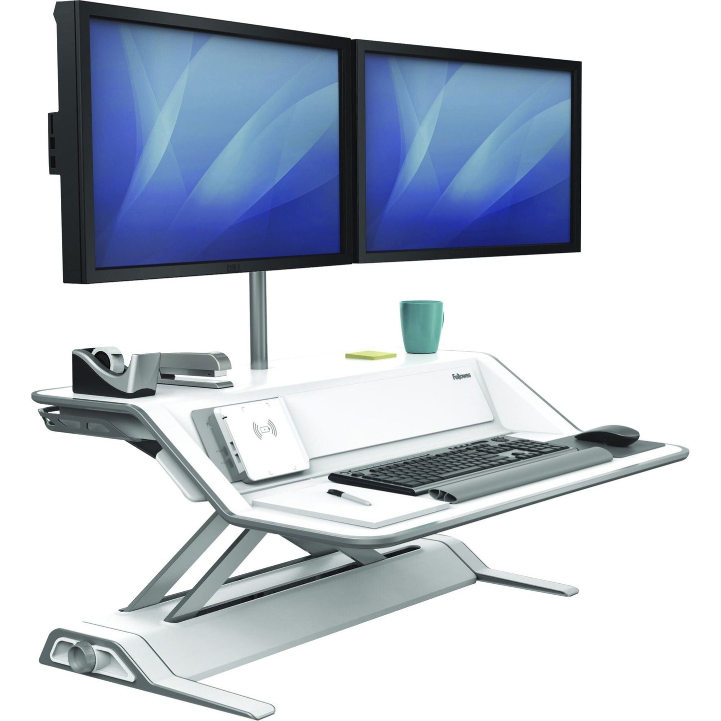Fellowes Lotus&trade; DX Sit-Stand Workstation - White