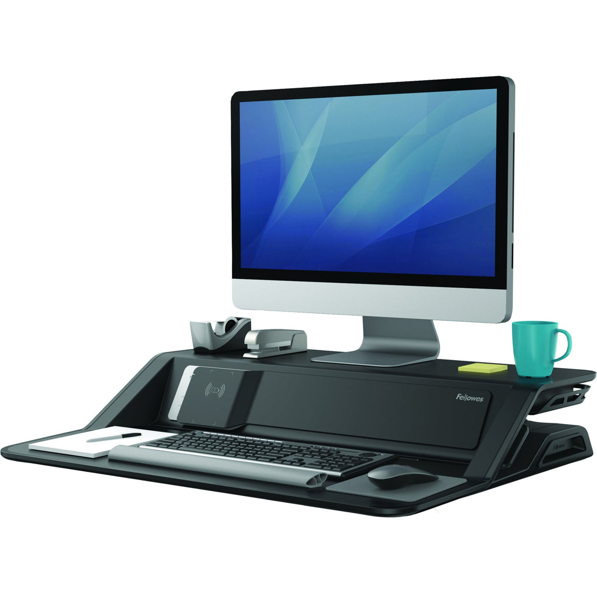 Fellowes Lotus&trade; DX Sit-Stand Workstation - Black