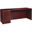 Lorell Prominence 2.0 Mahogany Laminate Left-Pedestal Credenza - 2-Drawer