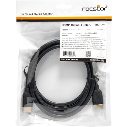 Rocstor Premium 6 ft 4K High Speed HDMI to HDMI M/M Cable