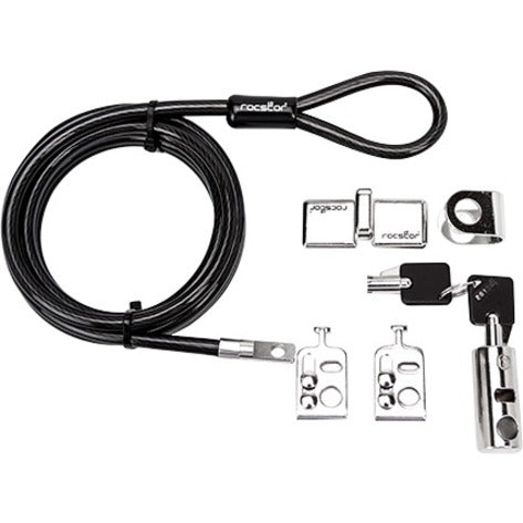 Rocstor Rocbolt Desktop and Peripherals Security Locking Kit with 8' Cable and Key Lock