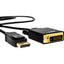Rocstor premium 6 ft DisplayPort 1.2v to DVI Cable M/M