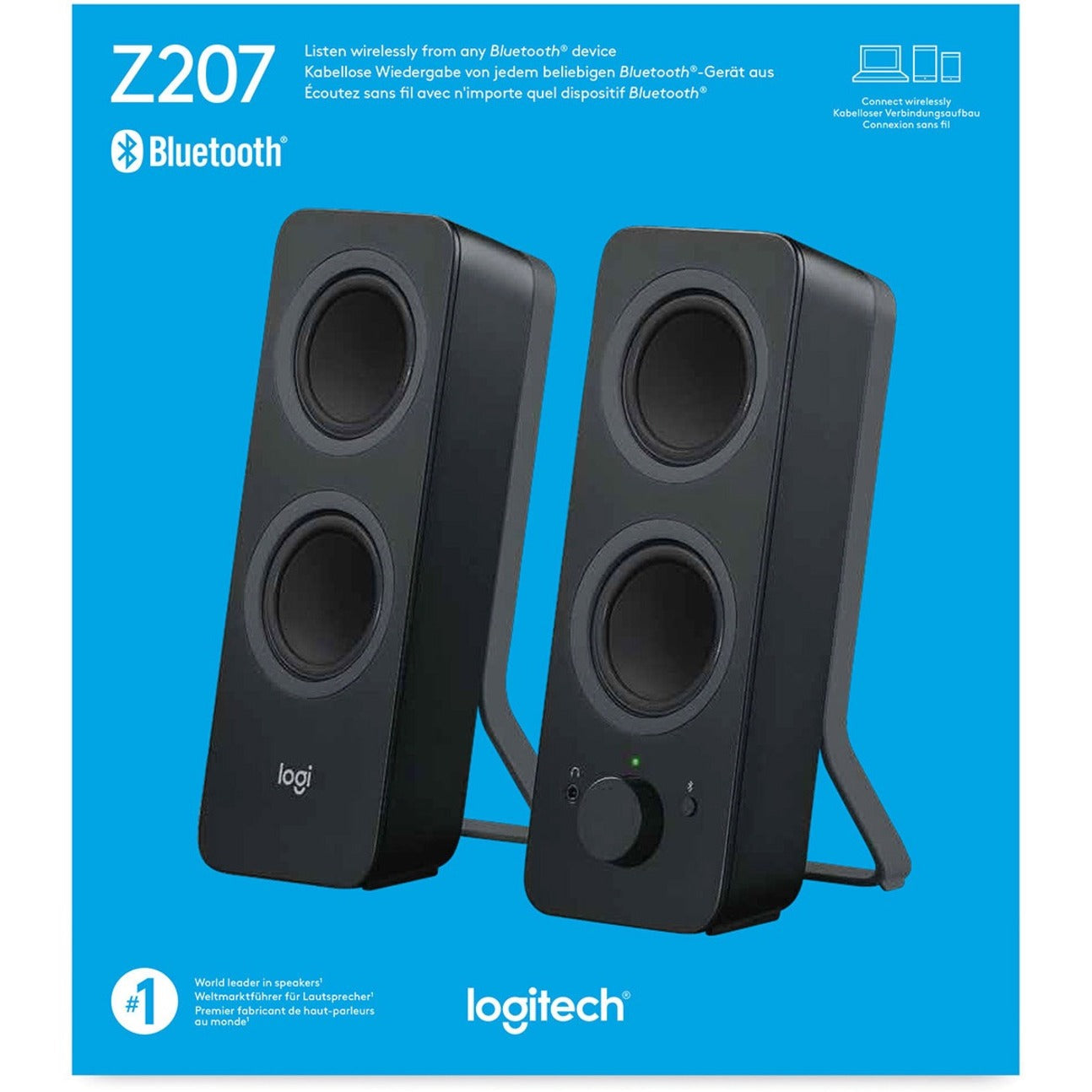 Logitech Z207 Bluetooth Speaker System - 5 W RMS - Black