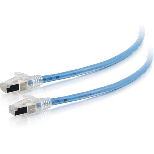 C2G 35ft HDBaseT Cat6a Cable with Discontinuous Shielding - Plenum - Blue