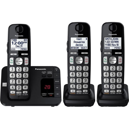 Panasonic KX-TGE433B DECT 6.0 Plus 1.90 GHz Cordless Phone - Black