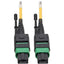 Tripp Lite MTP/MPO (APC) Singlemode Patch Cable (F/F) 12 Fiber 40/100 GbE QSFP+ 40GBASE-PLR4 Plenum Push/Pull Tab Yellow 3 m (10 ft.)