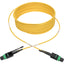 Tripp Lite MTP/MPO (APC) Singlemode Patch Cable (F/F) 12 Fiber 40/100 GbE QSFP+ 40GBASE-PLR4 Plenum Push/Pull Tab Yellow 5 m (16 ft.)