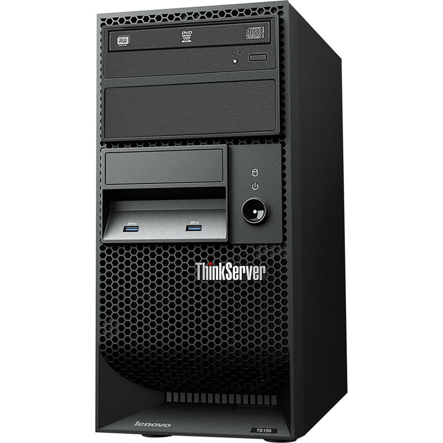 Lenovo ThinkServer TS150 70UCS00C00 Tower Server - 1 x Intel Xeon E3-1280 v6 3.90 GHz - 64 GB RAM - 2 TB HDD - (2 x 1TB) HDD Configuration - 960 GB SSD - (2 x 480GB) SSD Configuration - Serial Attached SCSI (SAS) Serial ATA Controller