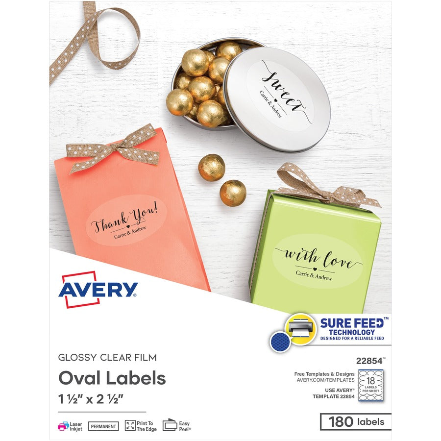 Avery&reg; Sure Feed Glossy Labels