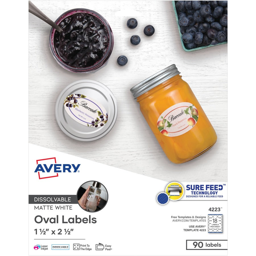 Avery&reg; Oval Dissolvable Labels