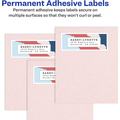 Avery&reg; Easy Peel High Gloss Clear Mailing Labels