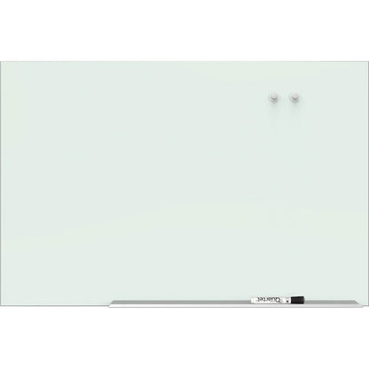 Quartet Element Framed Magnetic Glass Dry-Erase Board