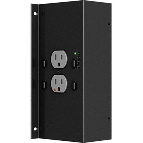 Chief Proximity Two Outlet In-Wall Power Box Kit - Black