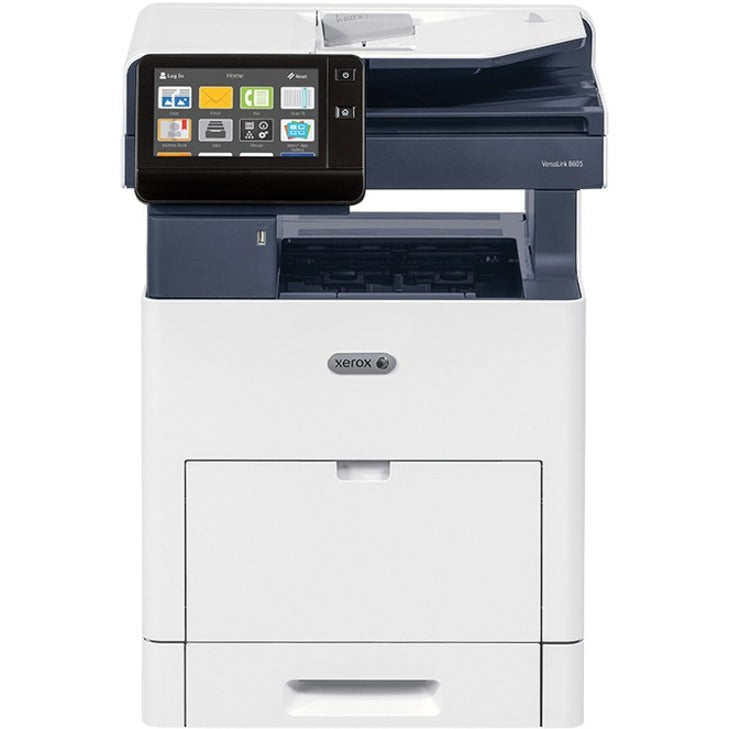 Xerox VersaLink B605/SM LED Multifunction Printer-Monochrome-Copier/Scanner-58 ppm Mono Print-1200x1200 Print-Automatic Duplex Print-250000 Pages Monthly-700 sheets Input-Color Scanner-600 Optical Scan-Gigabit Ethernet