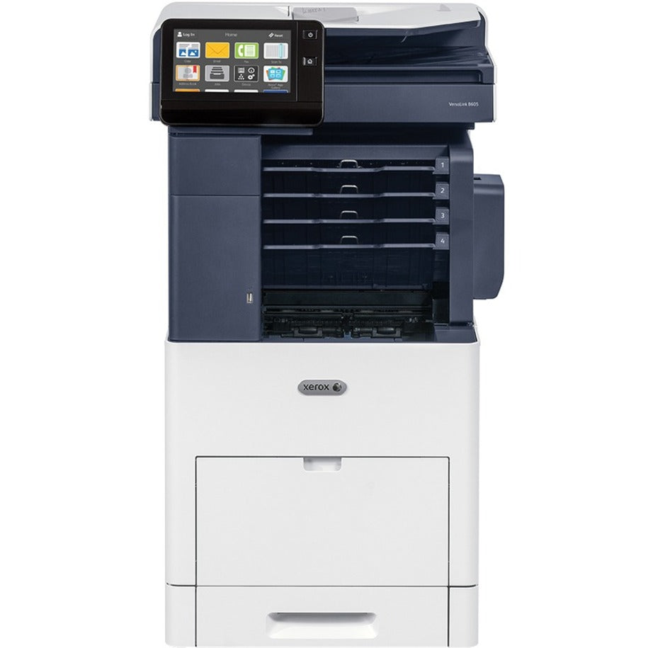 Xerox VersaLink B605/XP LED Multifunction Printer-Monochrome-Copier/Fax/Scanner-58 ppm Mono Print-1200x1200 Print-Automatic Duplex Print-250000 Pages Monthly-700 sheets Input-Color Scanner-600 Optical Scan-Monochrome Fax-Gigabit Ethernet