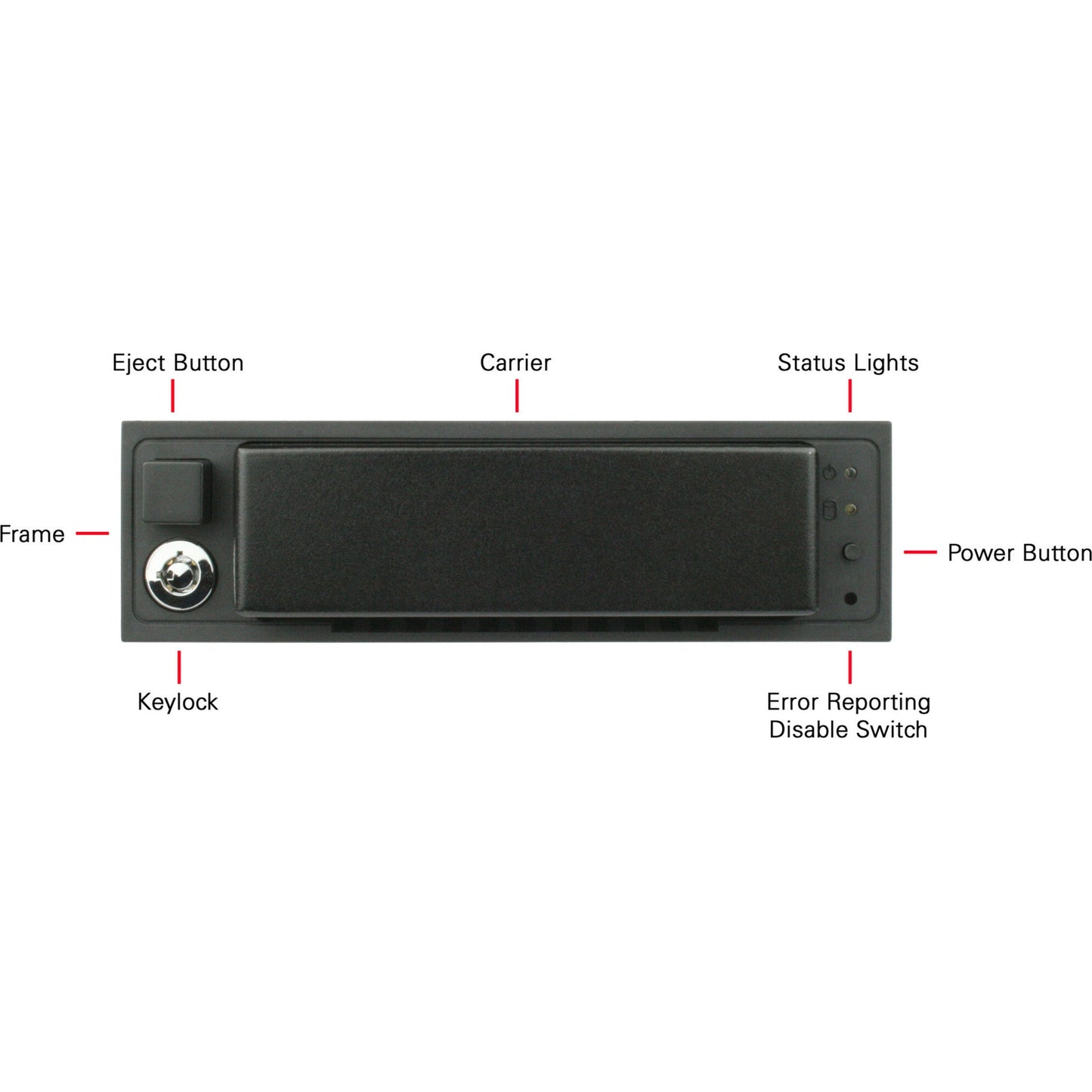 CRU Data Express DX175 Drive Bay Adapter for 5.25" - Serial ATA/600 6Gb/s SAS Host Interface Internal - Black