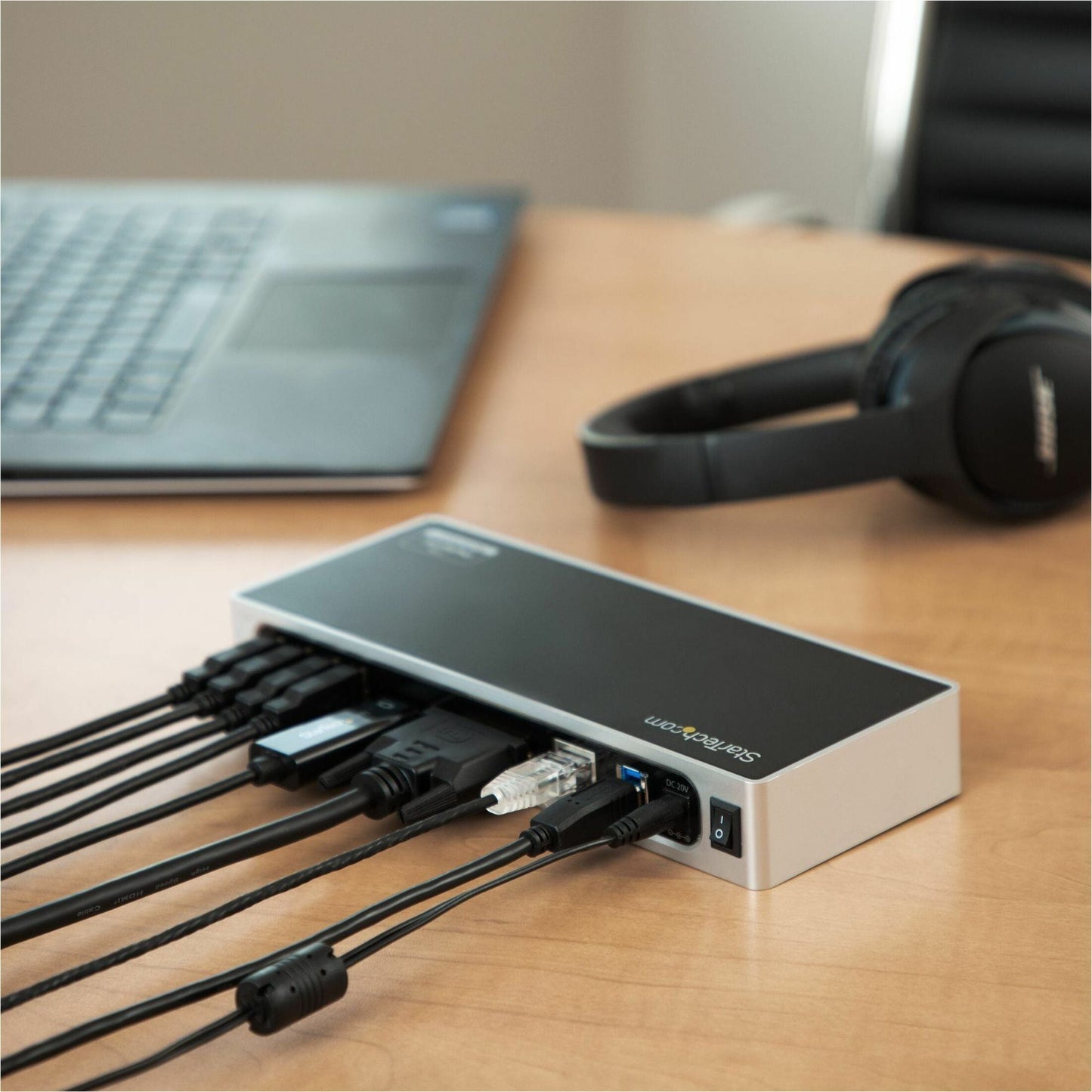 StarTech.com USB 3.0 Docking Station - Dual Monitor Laptop Dock with HDMI & DVI/VGA - 6x USB Type-A Hub GbE - Universal Windows & Mac