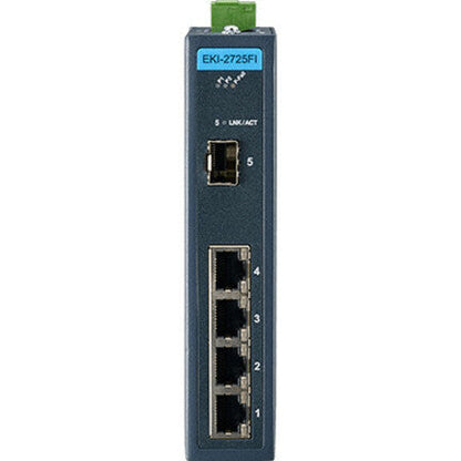 Advantech 4 GE + 1 SFP Ind. Unmanaged Switch W/T