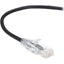 1FT BLACK CAT6 SLIM 28AWG PATCH