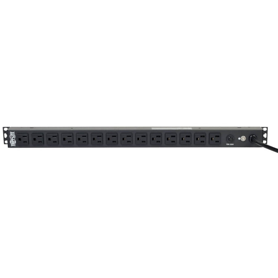 Tripp Lite PDU 1.8kW Single-Phase 120V Basic PDU 14 NEMA 5-15R Outlets NEMA 5-15P Input 15 ft. (4.57 m) Cord 0U Vertical