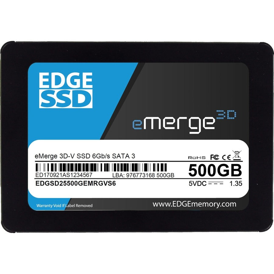 EDGE eMerge 3D-V 500 GB Solid State Drive - 2.5" Internal - SATA (SATA/600)