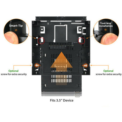 Icy Dock FLEX-FIT Duo MB343SPO Drive Bay Adapter for 5.25" Internal - Black