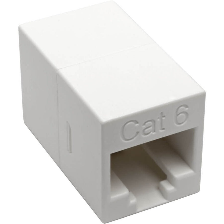 Tripp Lite Cat6 Straight-Through Modular Compact In-Line Coupler (RJ45 F/F) White TAA