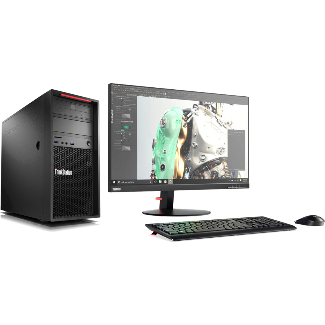 Lenovo ThinkStation P320 30BGS1B400 Workstation - 1 x Intel Core i7 Quad-core (4 Core) i7-6700 6th Gen 3.40 GHz - 16 GB DDR4 SDRAM RAM - 1 TB HDD - 512 GB SSD - Tower