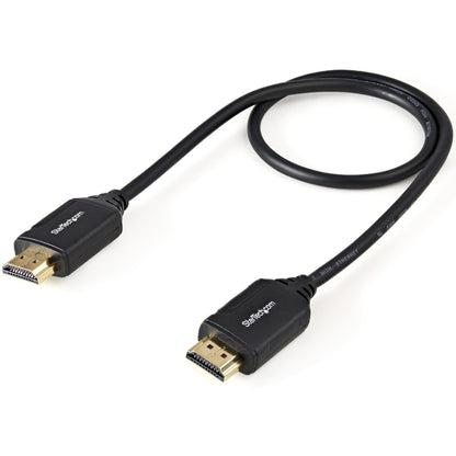 StarTech.com 1.6ft/50cm Premium Certified HDMI 2.0 Cable with Ethernet High Speed Ultra HD 4K 60Hz HDMI Cable HDR10 UHD HDMI Monitor Cord