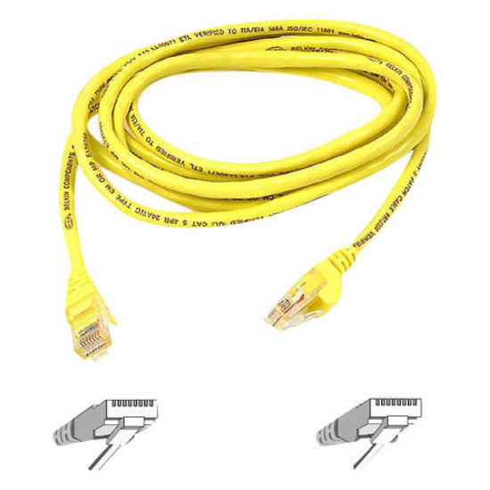 15FT CAT5E PATCH CABLE YELLOW  
