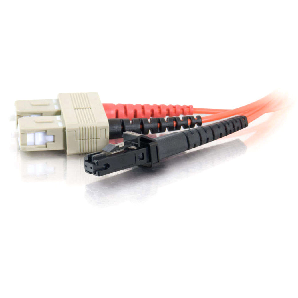 C2G-1m MTRJ-SC 62.5/125 OM1 Duplex Multimode PVC Fiber Optic Cable - Orange