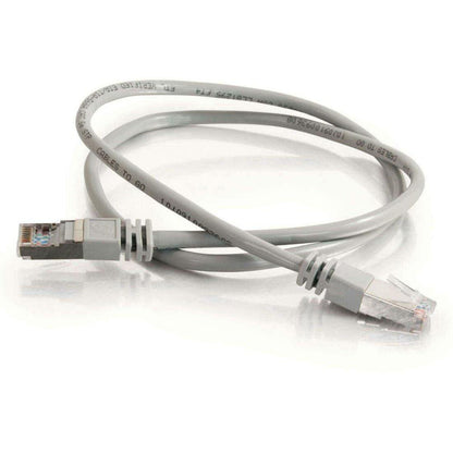 C2G-25ft Cat5e Molded Shielded (STP) Network Patch Cable - Gray