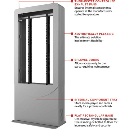 Peerless-AV Portrait Back-to-Back Kiosk Fits 55" Displays Less Than 3" (76mm) Deep