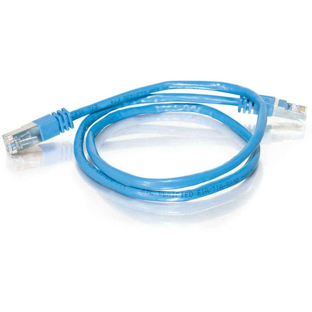 C2G 7ft Cat5e Ethernet Cable - Snagless Shielded (STP) - Blue