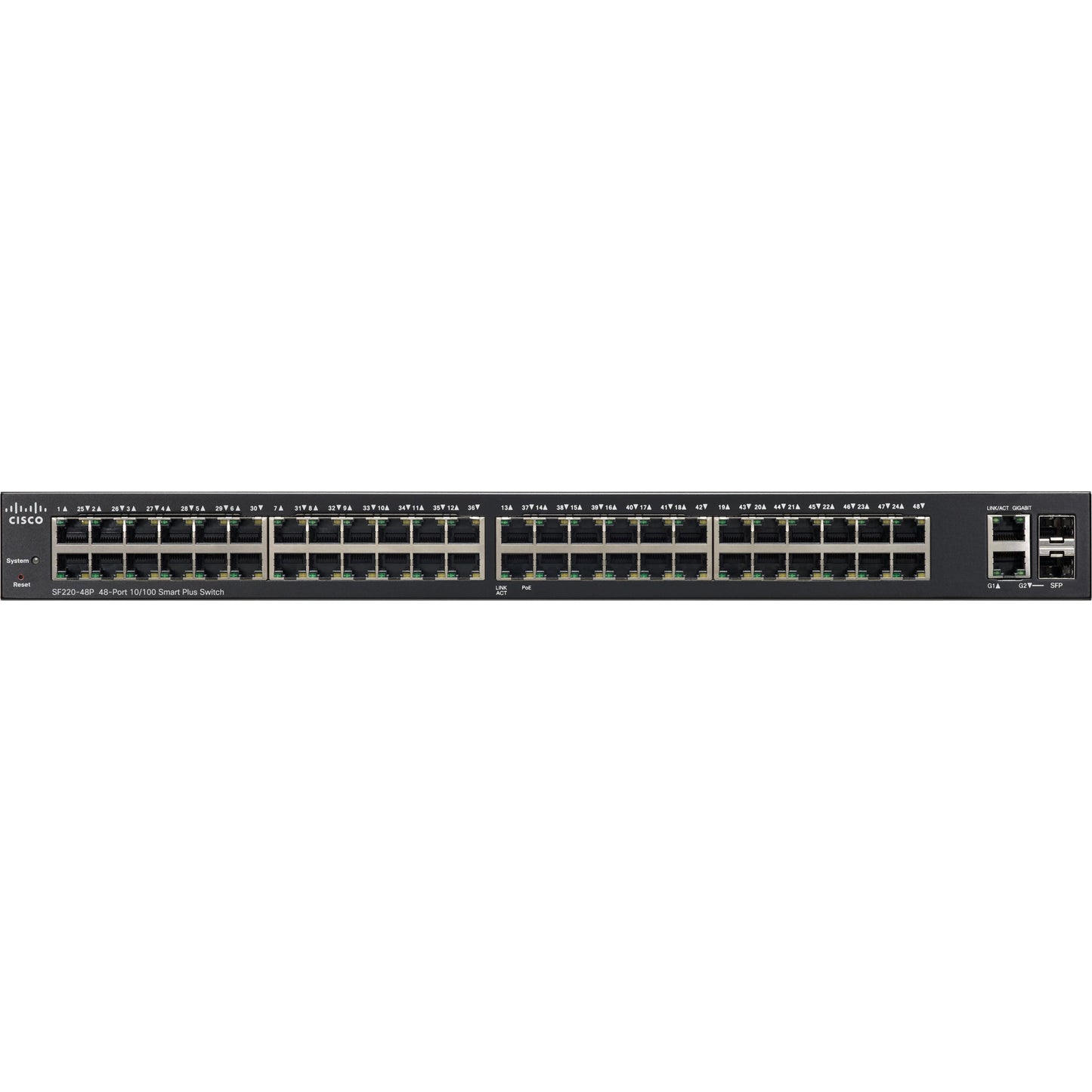 Cisco SF220-48P 48-Port 10/100 PoE Smart Plus Switch