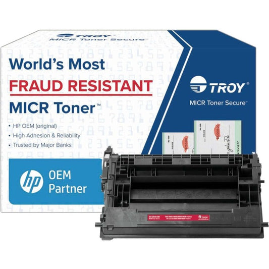 Troy Toner Secure Original MICR Laser Toner Cartridge - Alternative for Troy HP CF237A - Black - 1 Pack