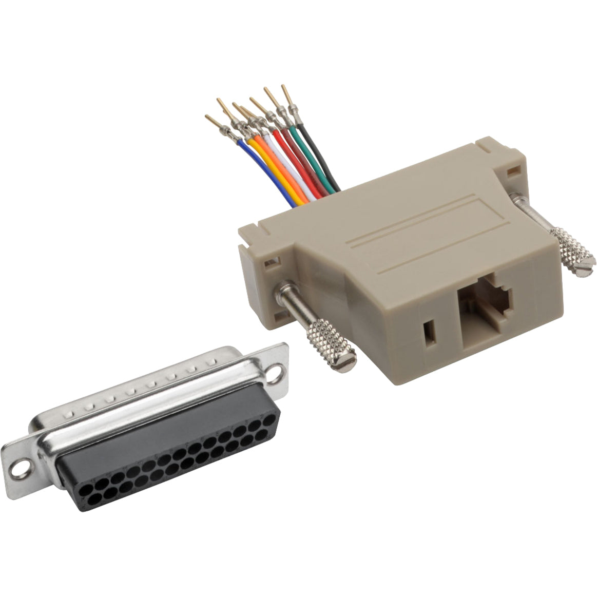 Tripp Lite DB25 to RJ45 Modular Serial Adapter M/F RS-232 RS-422 RS-485