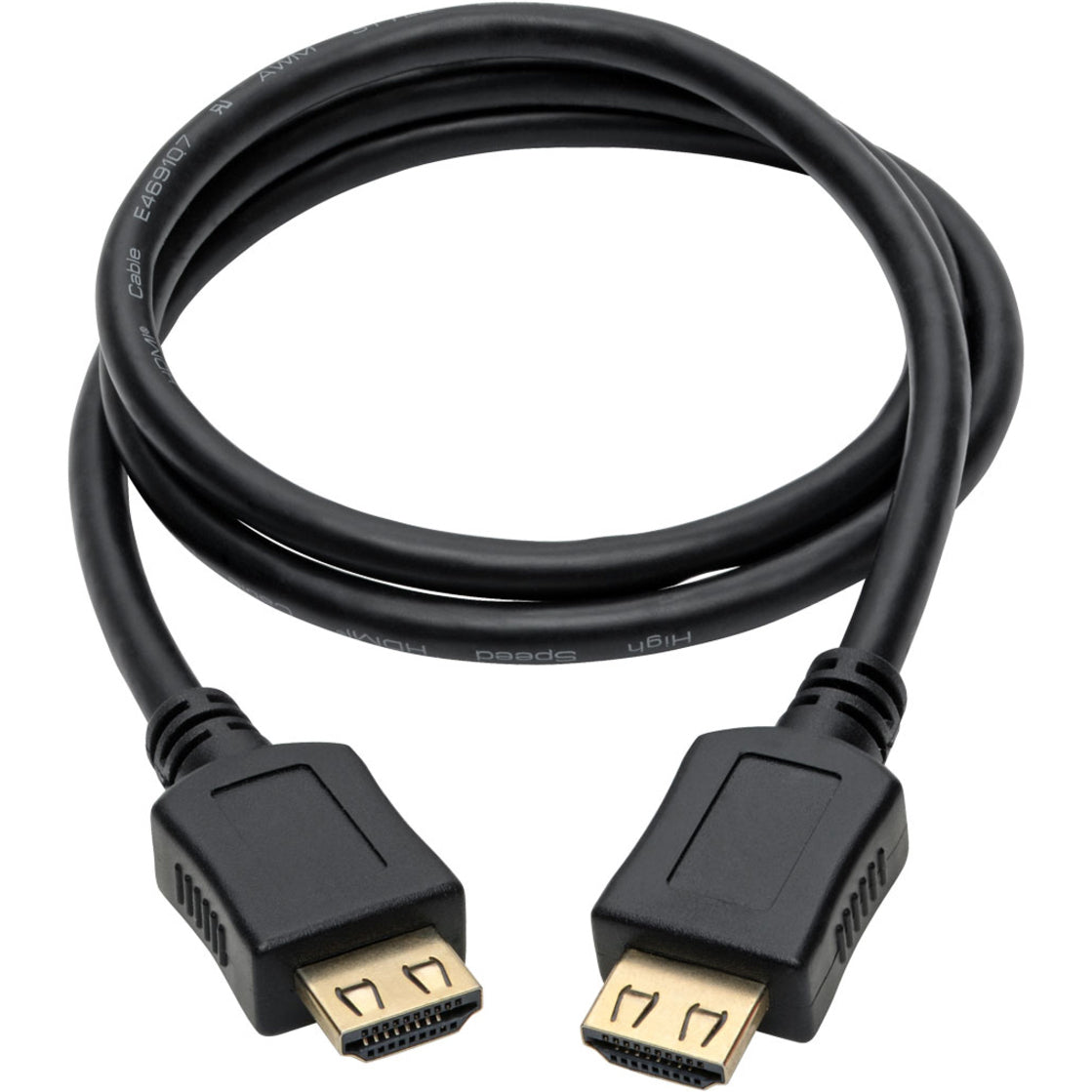 Tripp Lite High-Speed HDMI Cable Gripping Connectors 4K (M/M) Black 3 ft. (0.91 m)