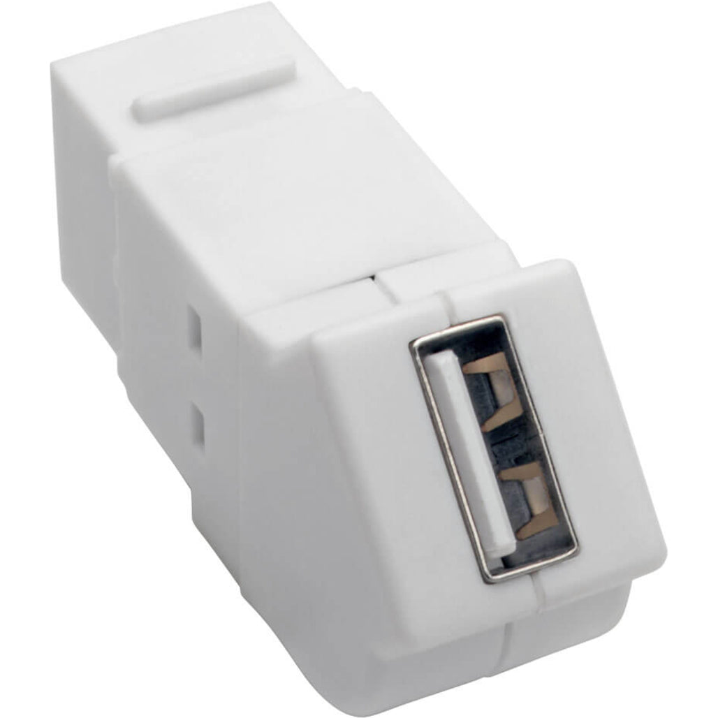 Tripp Lite USB 2.0 All-in-One Keystone/Panel Mount Angled Coupler (F/F) White