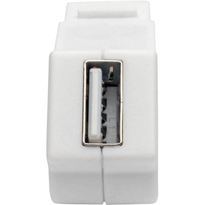 Tripp Lite USB 2.0 All-in-One Keystone/Panel Mount Angled Coupler (F/F) White