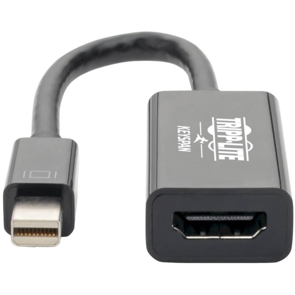 Tripp Lite Keyspan Mini DisplayPort to HDMI Active Adapter/Video Converter (M/F) 4K 60 Hz DP 1.2 HDCP 2.2 Black 6 in.