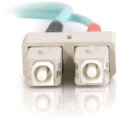 C2G-2m SC-SC 10Gb 50/125 OM3 Duplex Multimode PVC Fiber Optic Cable - Aqua