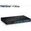 TRENDnet 28-Port Web Smart PoE+ Switch; 24 x Gigabit PoE+ Ports; 4 x Shared Gigabit Ports (RJ-45 or SFP); VLAN; QoS; LACP; IPv6 Support; 370W PoE Power Budget; Lifetime Protection; TPE-5028WS