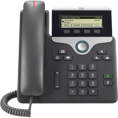 Cisco 7811 IP Phone - Refurbished - Corded - Corded - Wall Mountable Desktop - Charcoal