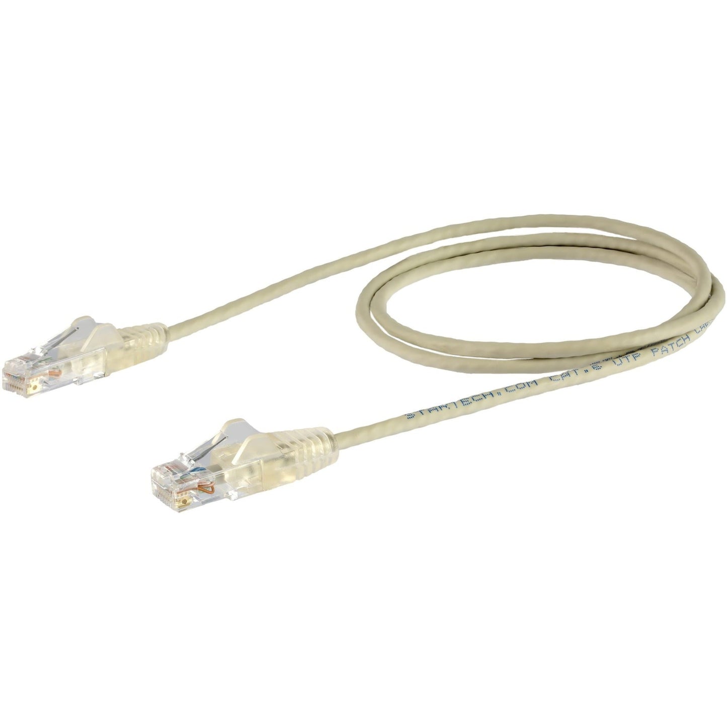 StarTech.com 3 ft CAT6 Cable - Slim CAT6 Patch Cord - Gray - Snagless RJ45 Connectors - Gigabit Ethernet Cable - 28 AWG - LSZH (N6PAT3GRS)