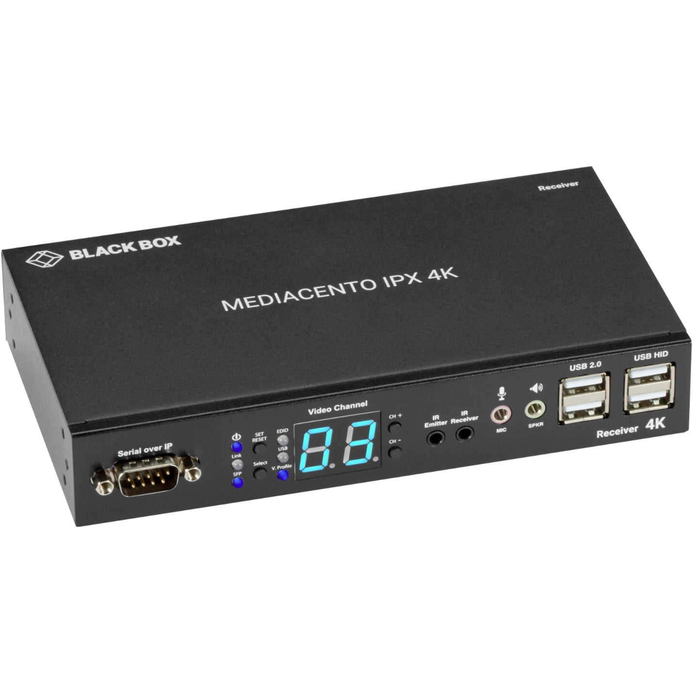 Black Box MediaCento IPX 4K Receiver - HDMI USB Serial IR Audio