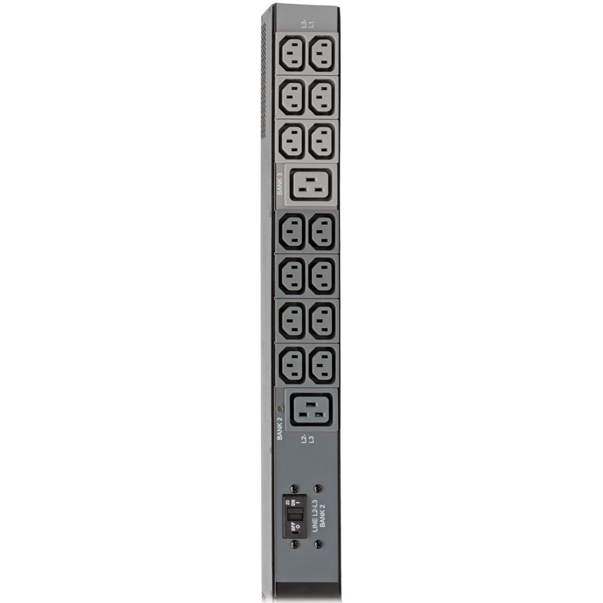 Tripp Lite 10kW 200-240V 3PH Monitored PDU LX Interface Gigabit 48 Outlets L15-30P LCD 1.8 m Cord 0U 1.8 m Height TAA