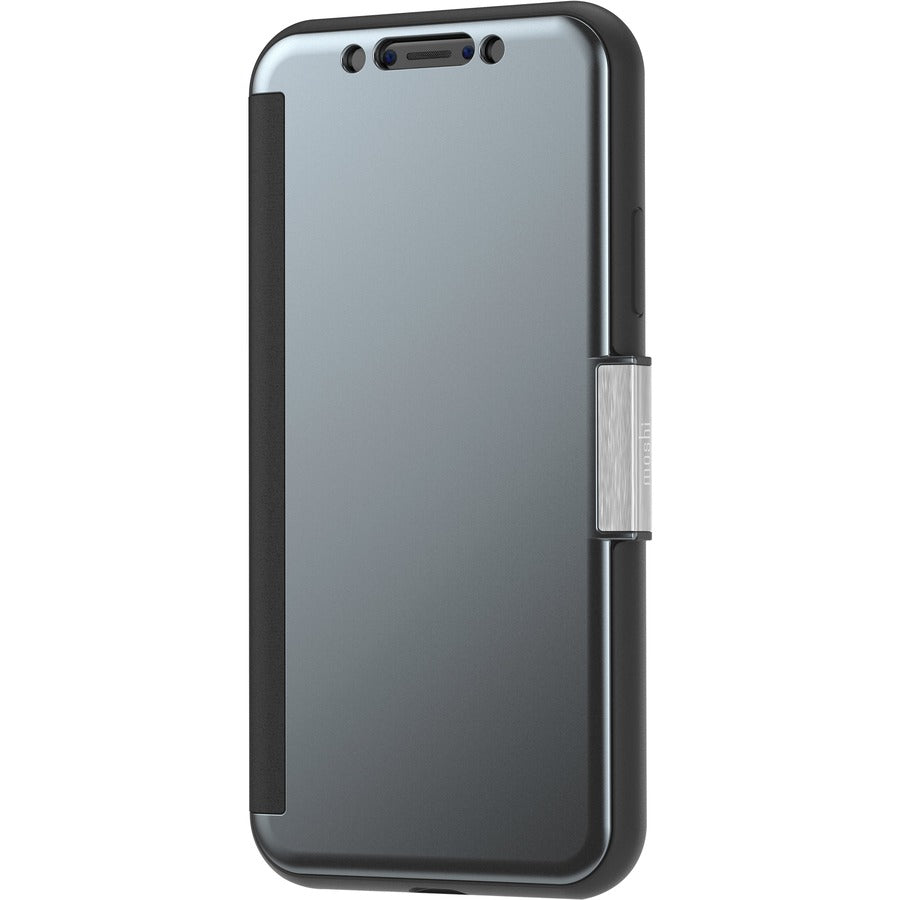 Moshi StealthCover Carrying Case (Folio) Apple iPhone X Smartphone - Gray